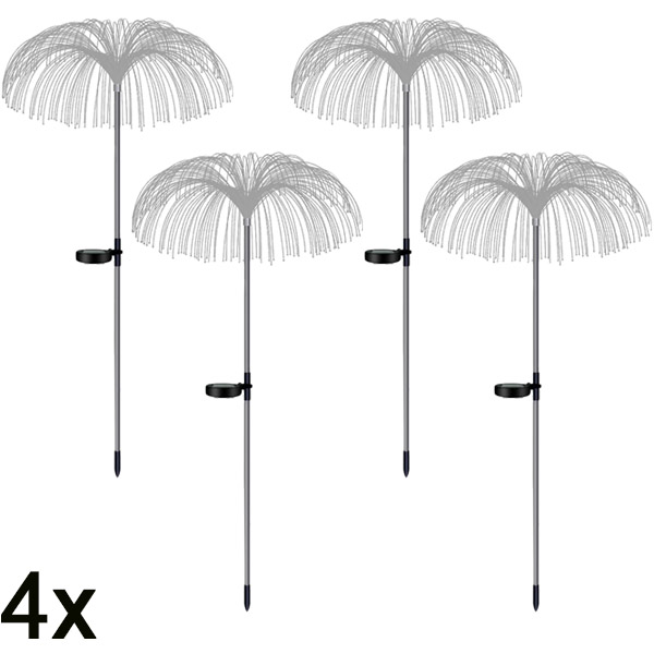 4x Solární tropická zahradní světla | LUMIPALM
