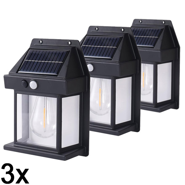 3x Venkovní solární světlo se senzorem | FLUXLAMP