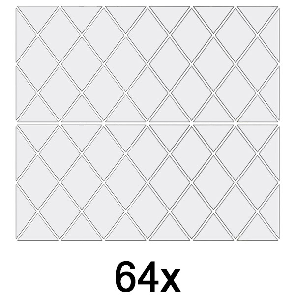 2x Zrcadlové samolepky na zeď (32 kusů) | WALLGEM