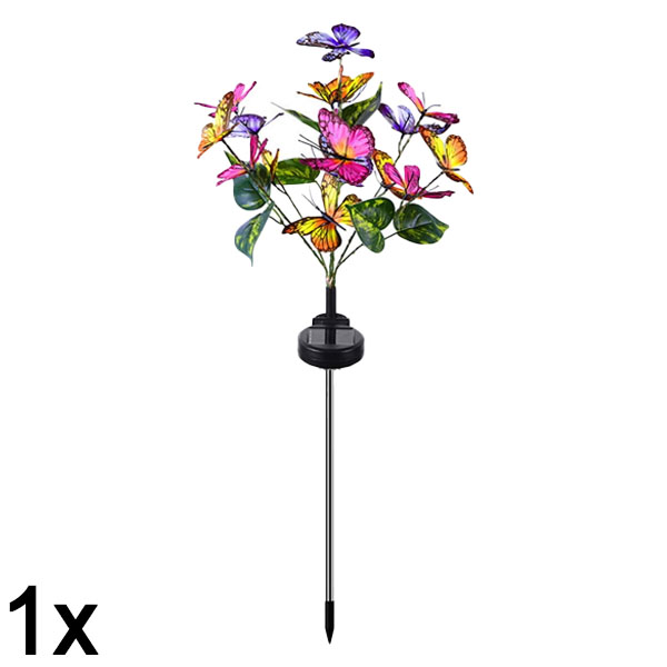 1x Solární venkovní svítidlo ve tvaru motýlů | FLUTIX